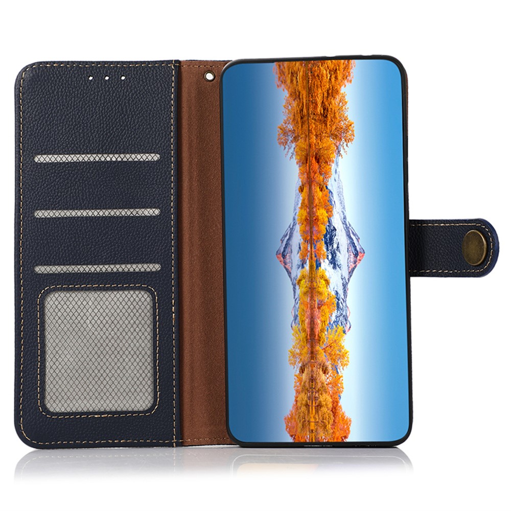 KHAZNEH KHAZNEH Samsung Galaxy S25 Ultra Fodral Äkta Läder Blå