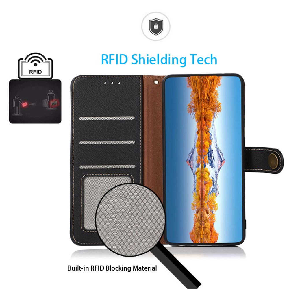 KHAZNEH KHAZNEH Samsung Galaxy S25 Ultra Fodral Äkta Läder Svart