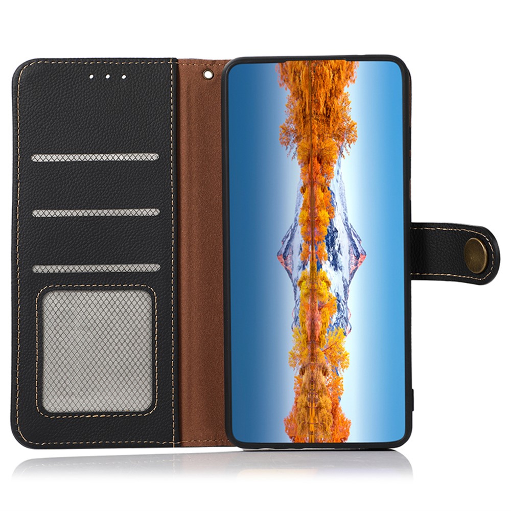 KHAZNEH KHAZNEH Samsung Galaxy S25 Ultra Fodral Äkta Läder Svart