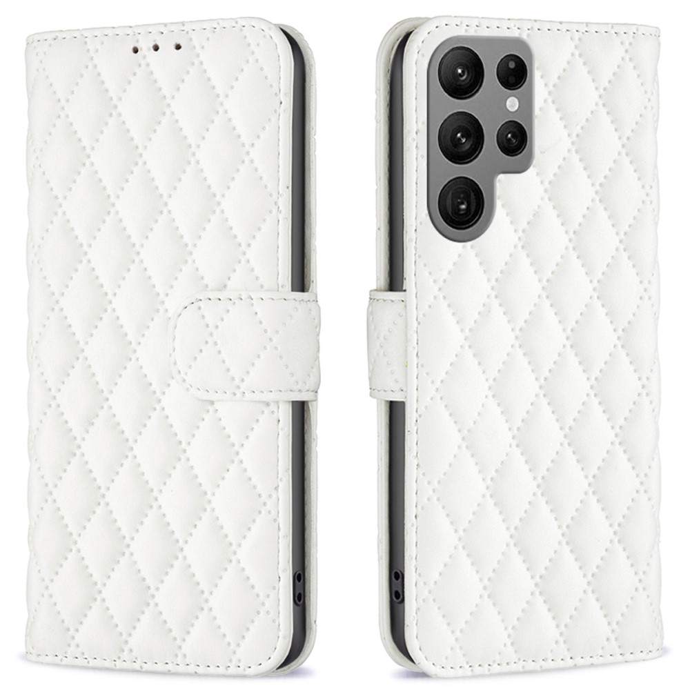  Samsung Galaxy S25 Ultra Fodral Diamond Läder Vit