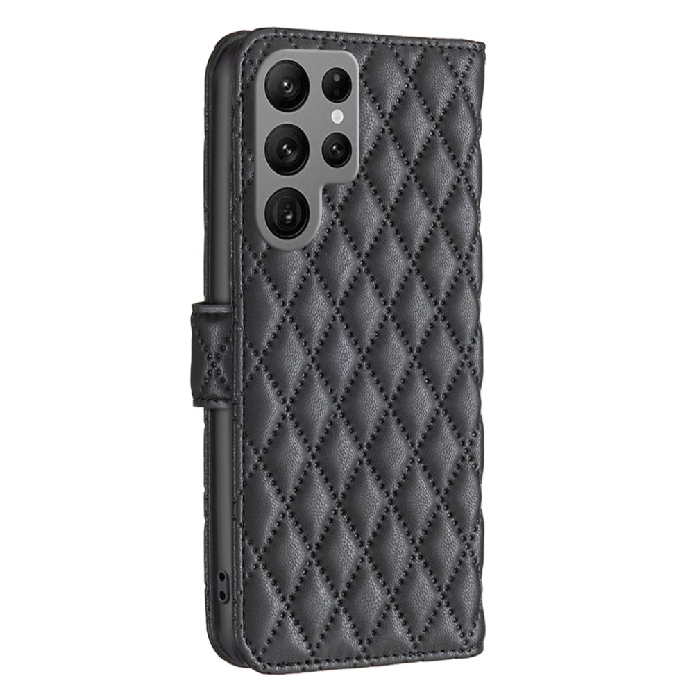  Samsung Galaxy S25 Ultra Fodral Diamond Läder Svart