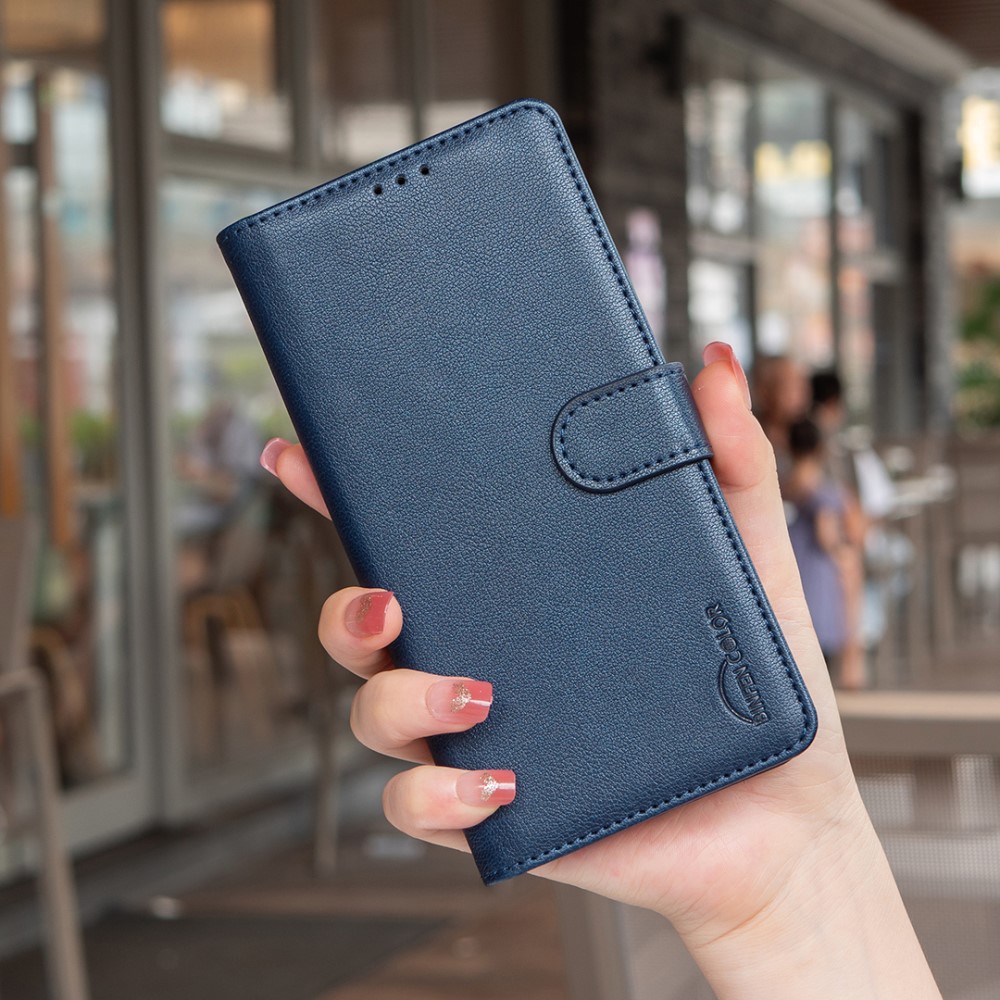  Samsung Galaxy S25 Ultra Fodral Läder RFID Blå
