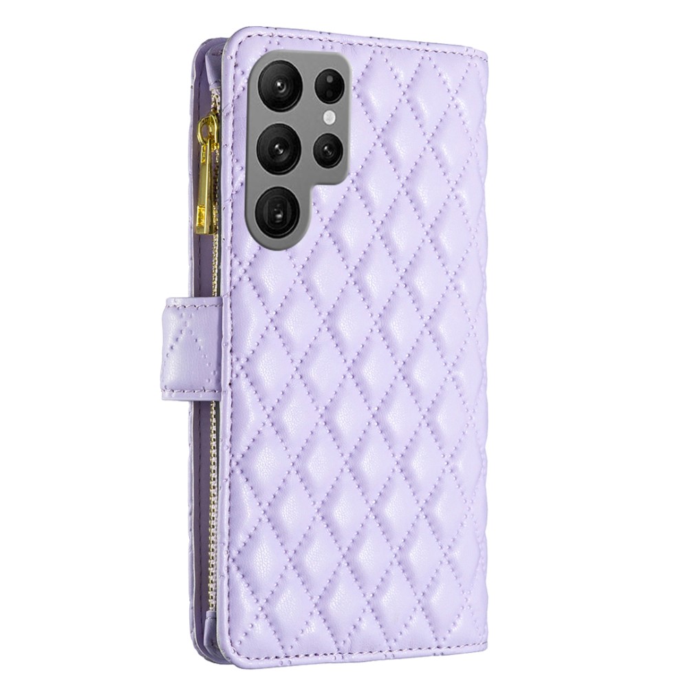 BINFEN BINFEN Galaxy S25 Ultra Fodral Diamond Multifunktionell Lila