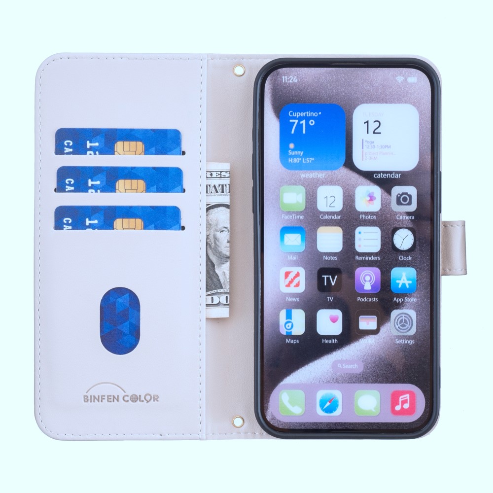  Samsung Galaxy S25 Ultra Fodral Läder Rutor Beige