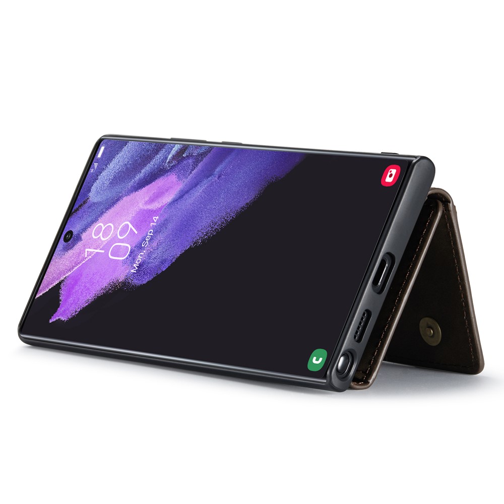 DG.MING DG.MING Galaxy S25 Ultra Skal Med Magnetisk Plånbok Brun