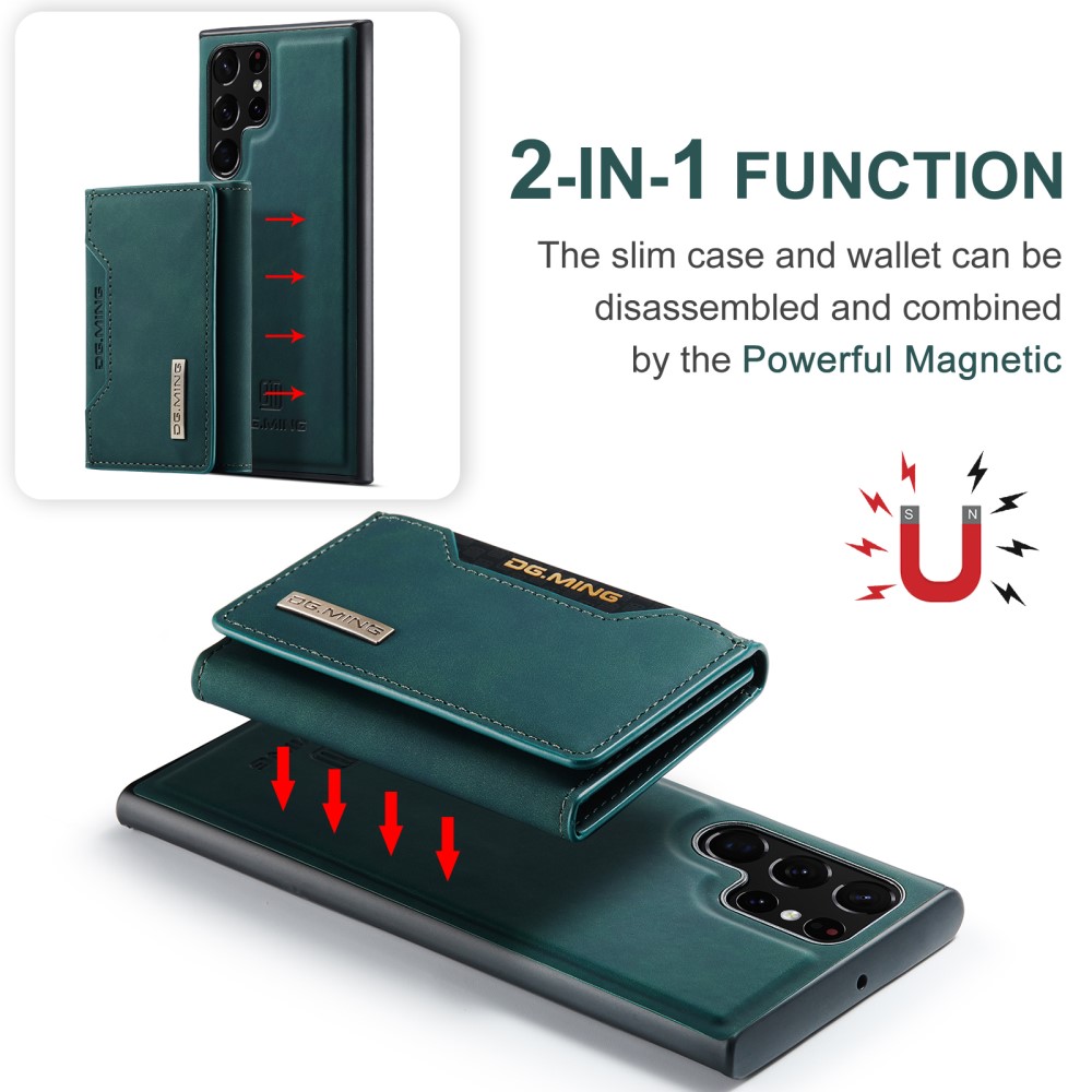 DG.MING DG.MING Galaxy S25 Ultra Skal Med Magnetisk Plånbok Grön