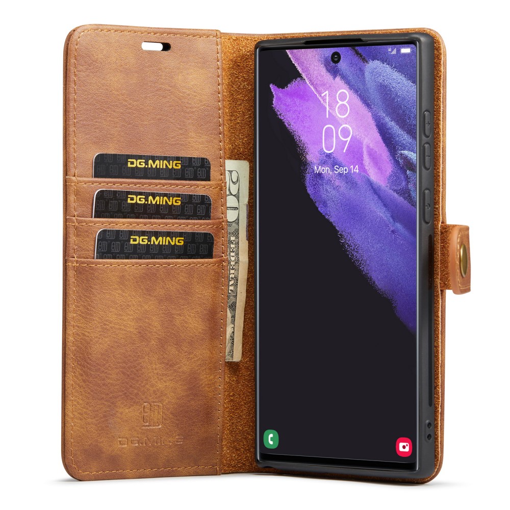 DG.MING DG.MING Galaxy S25 Ultra 2in1 Magnet Fodral / Skal Brun