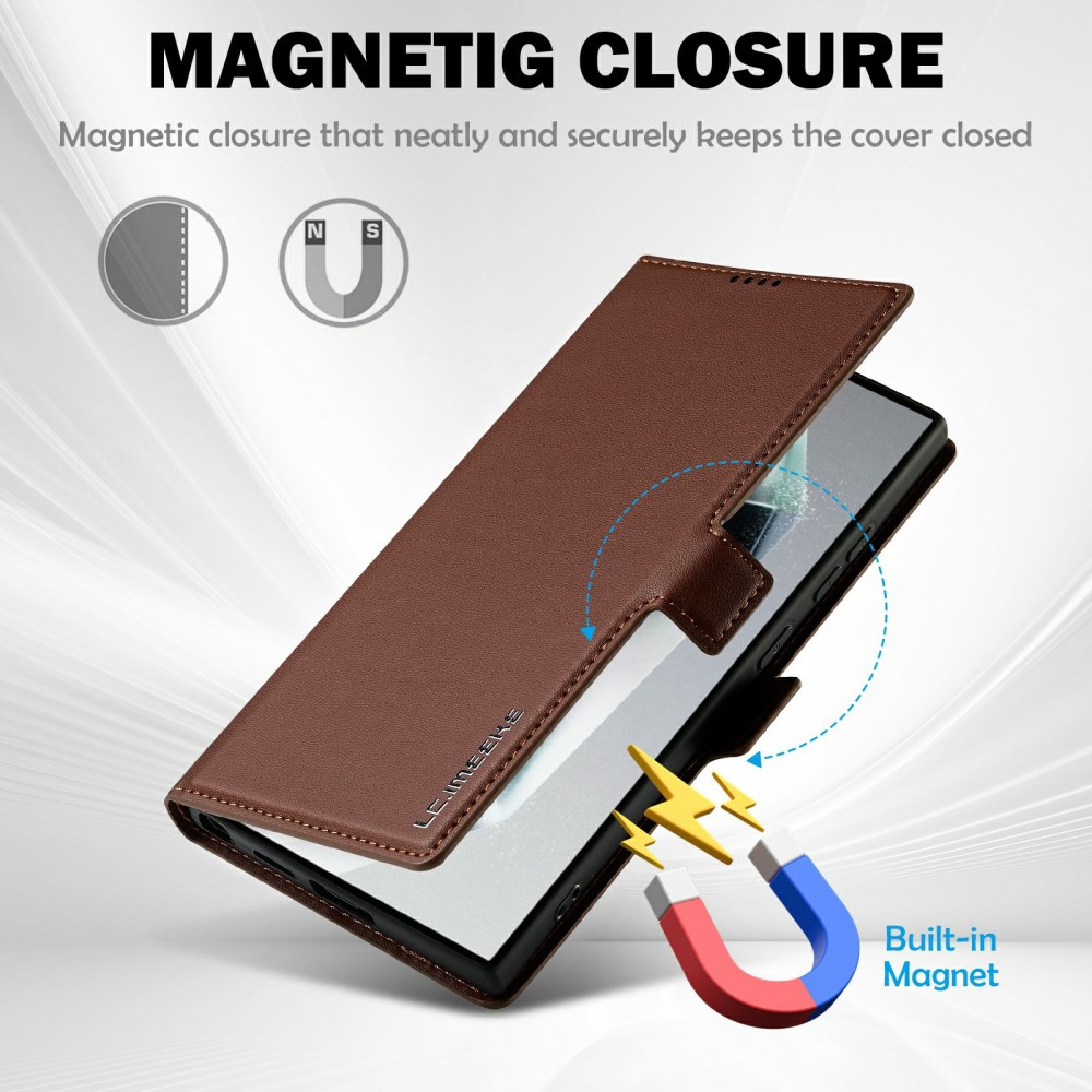 LC.IMEEKE LC.IMEEKE Galaxy S25 Ultra Fodral Med Magnetisk Stängning