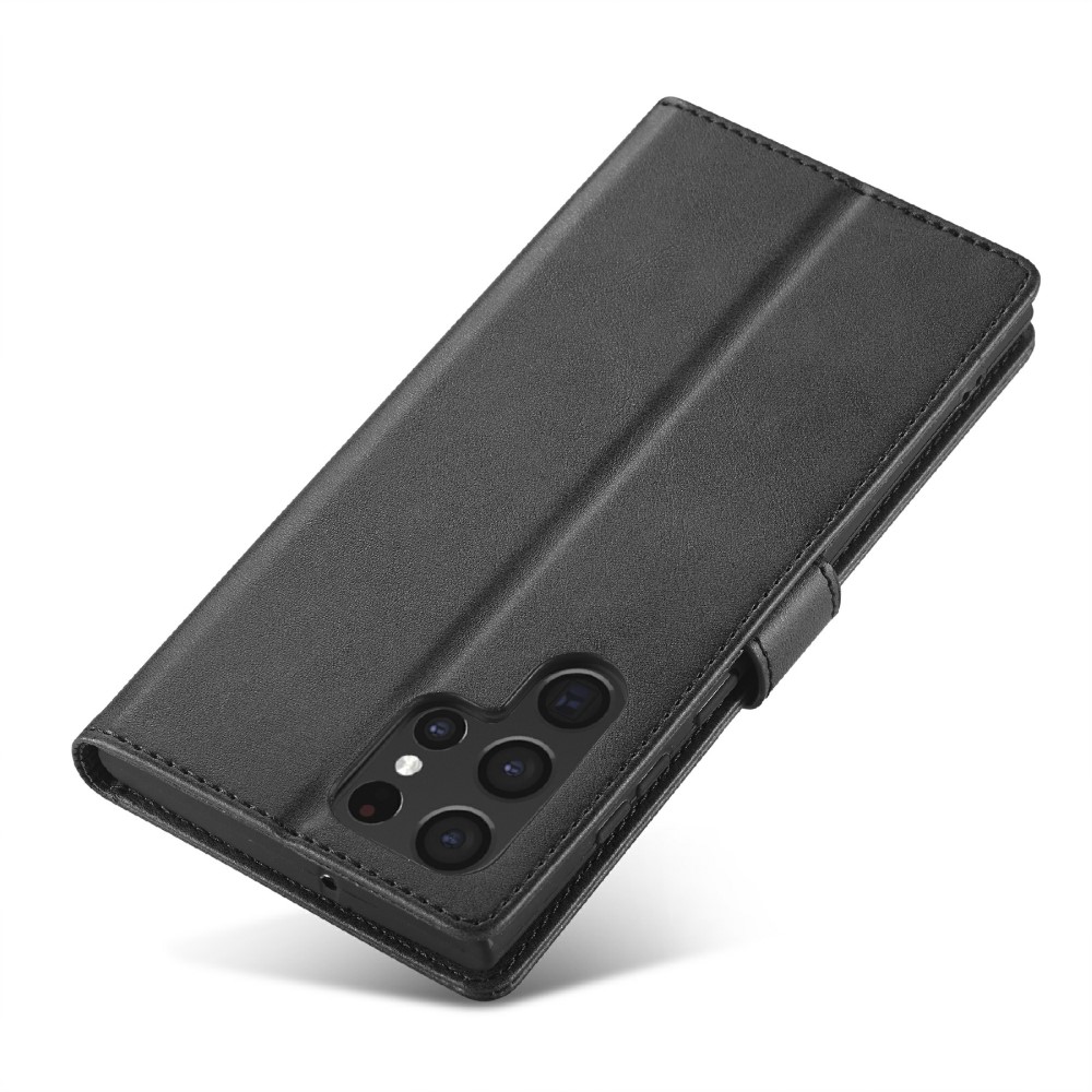 LC.IMEEKE LC.IMEEKE Samsung Galaxy S25 Ultra Fodral Läder Svart