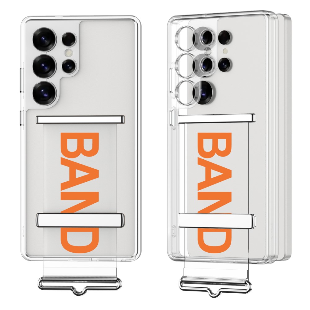 GKK GKK Galaxy S25 Ultra Skal Med Strap Transparent / Orange
