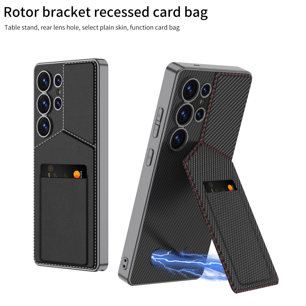 GKK GKK Galaxy S25 Ultra Skal Kickstand Med Korthållare Blå