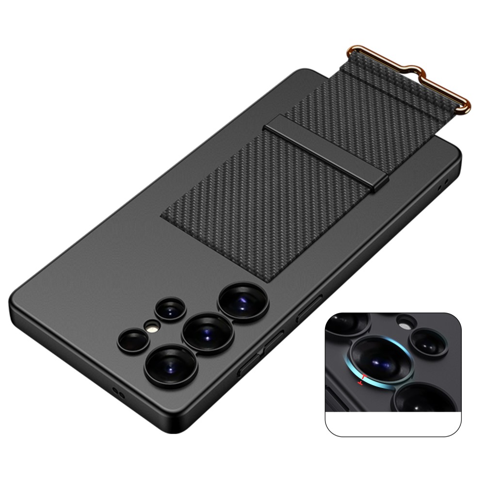 GKK GKK Galaxy S25 Ultra Skal Med Strap Hybrid Titanium Grey