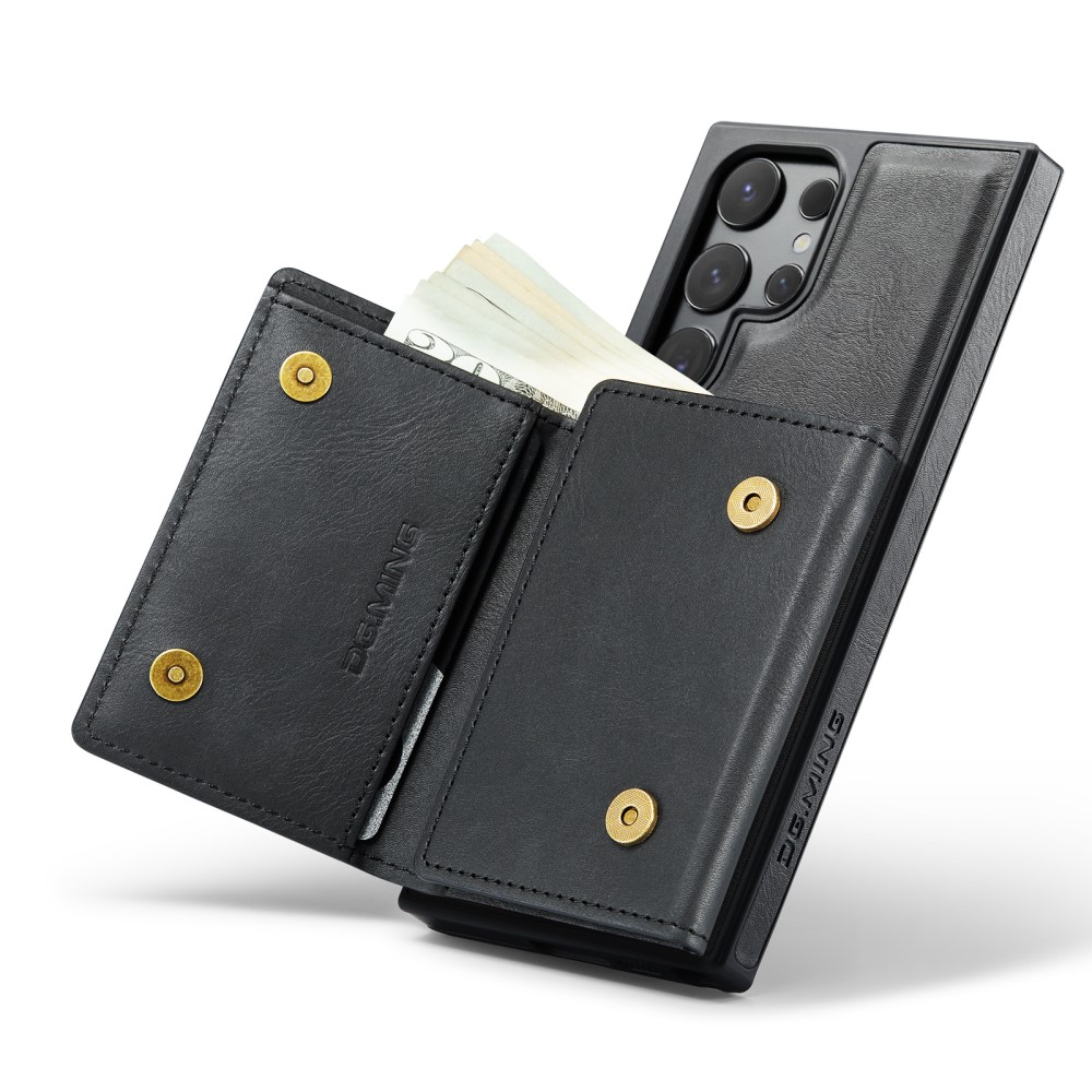 DG.MING DG.MING Galaxy S25 Ultra 2in1 Skal Magnetiskt Kortfack Svart