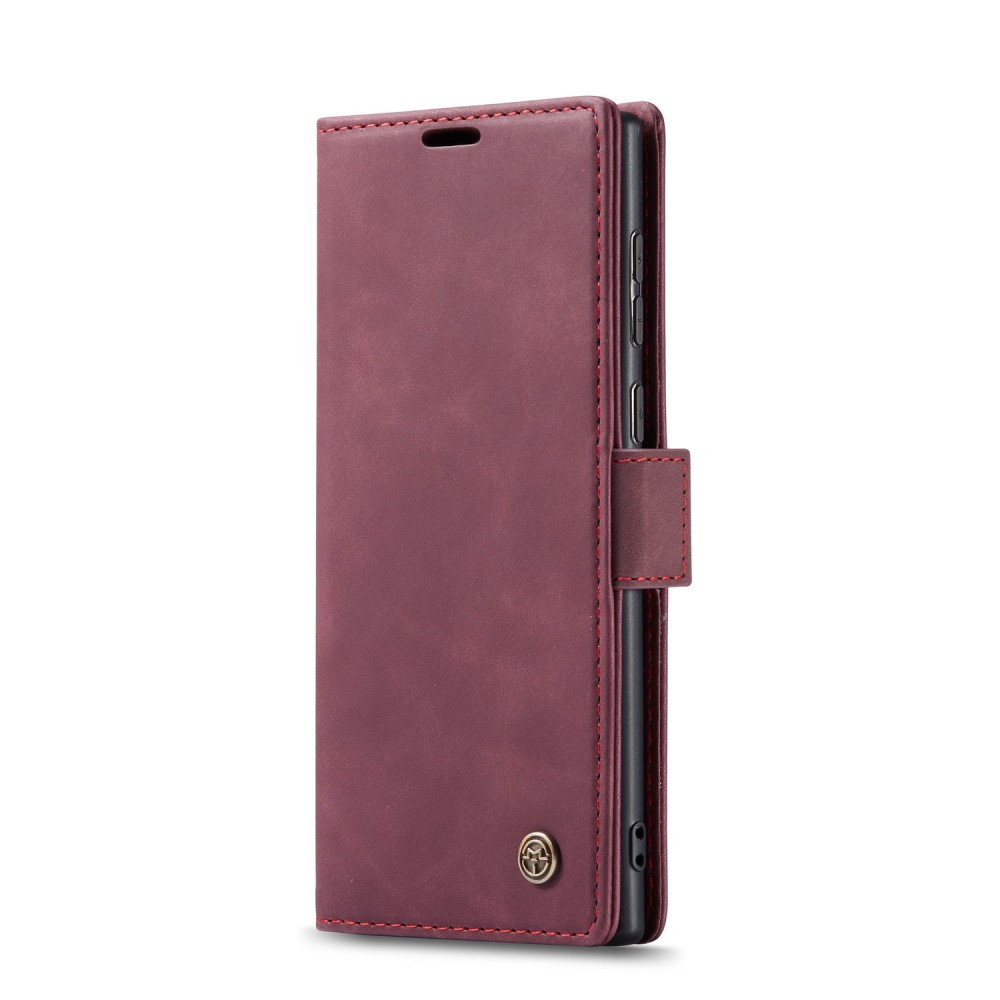 CASEME CASEME Samsung Galaxy S25 Ultra Fodral Retro Läder Röd