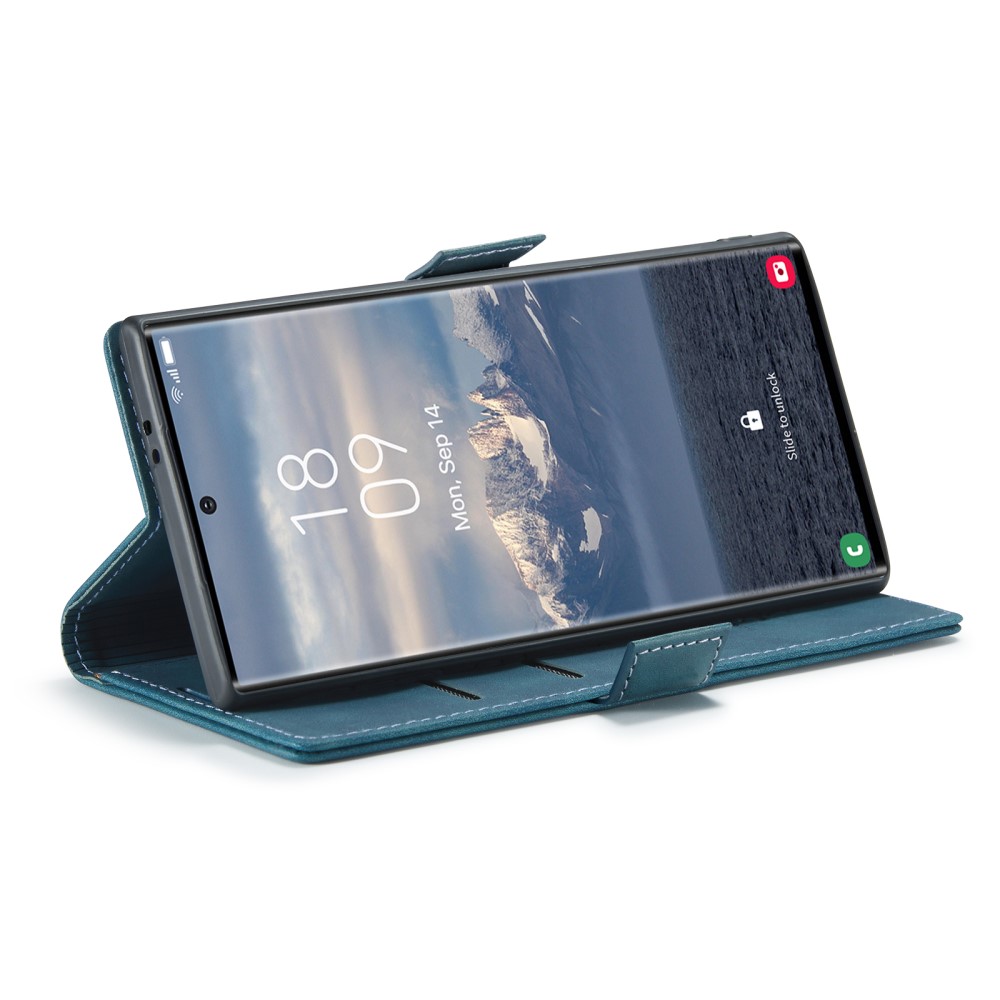 CASEME CASEME Samsung Galaxy S25 Ultra Fodral Retro Läder Blå