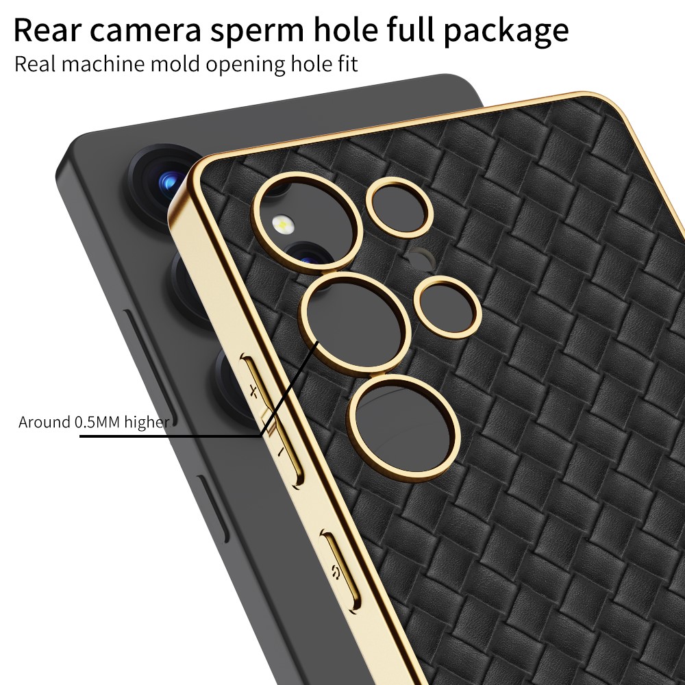 GKK GKK Samsung Galaxy S25 Ultra Skal Vävd Hybrid Läder Lila