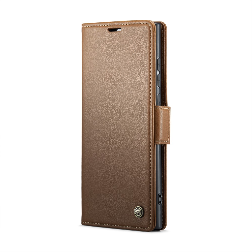 CASEME CASEME Galaxy S25 Ultra Fodral RFID Slim Läder Brun