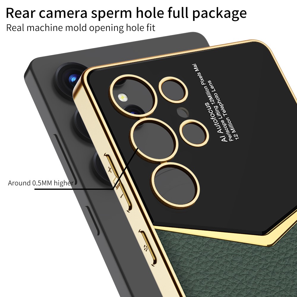 GKK GKK Galaxy S25 Ultra Skal Läder Hybrid Electroplate Svart