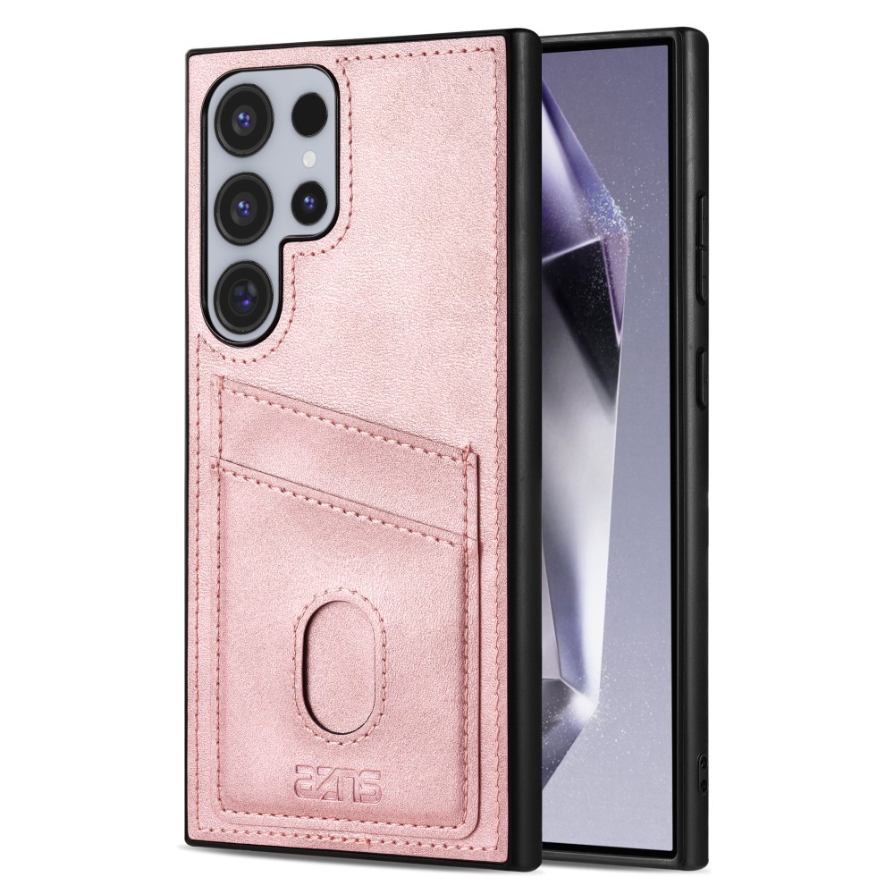 AZNS AZNS Samsung Galaxy S25 Ultra Skal Med Kortfack Läder Roséguld