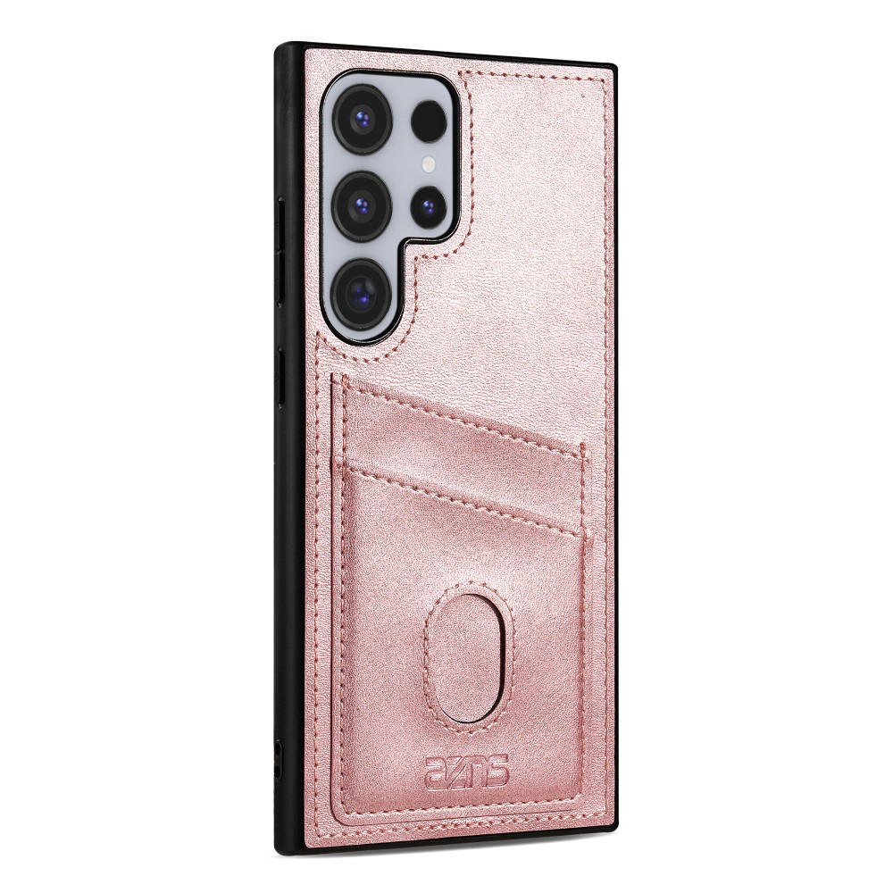 AZNS AZNS Samsung Galaxy S25 Ultra Skal Med Kortfack Läder Roséguld