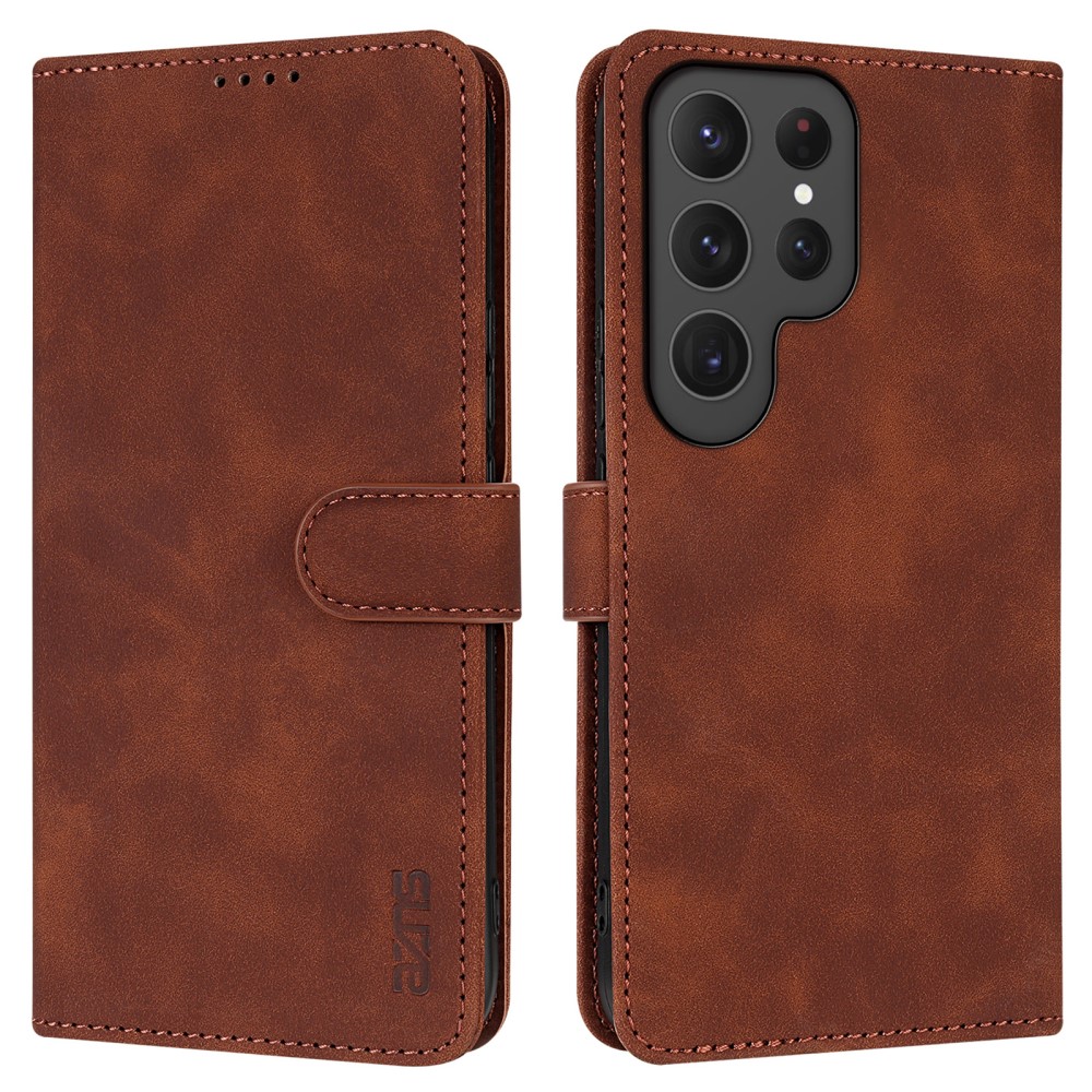 AZNS AZNS Samsung Galaxy S25 Ultra Fodral Läder Brun