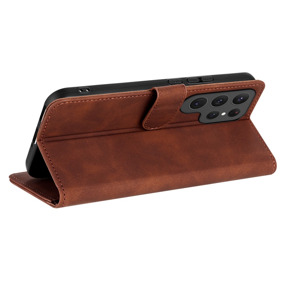 AZNS AZNS Samsung Galaxy S25 Ultra Fodral Läder Brun