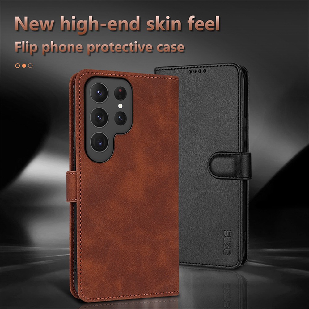 AZNS AZNS Samsung Galaxy S25 Ultra Fodral Läder Brun