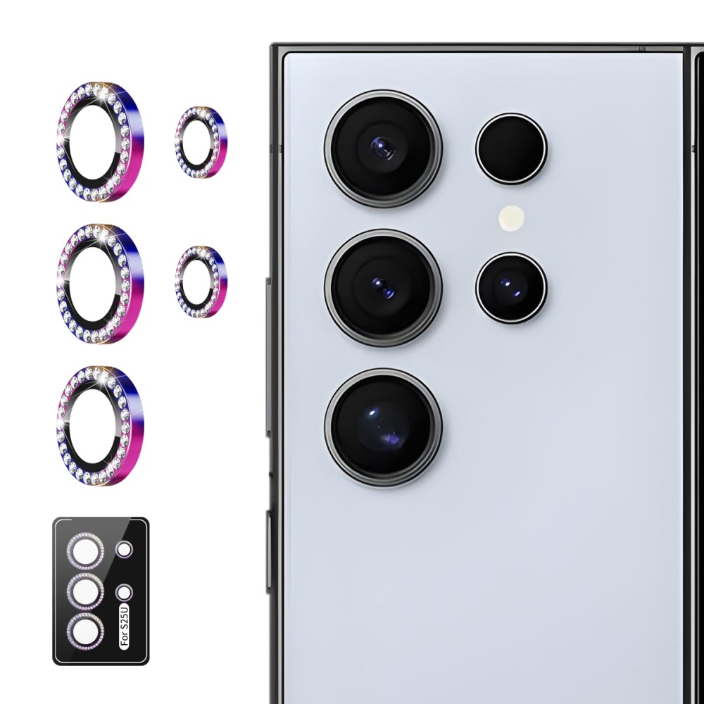 ENKAY ENKAY Galaxy S25 Ultra Linsskydd Rhinestone Colorful