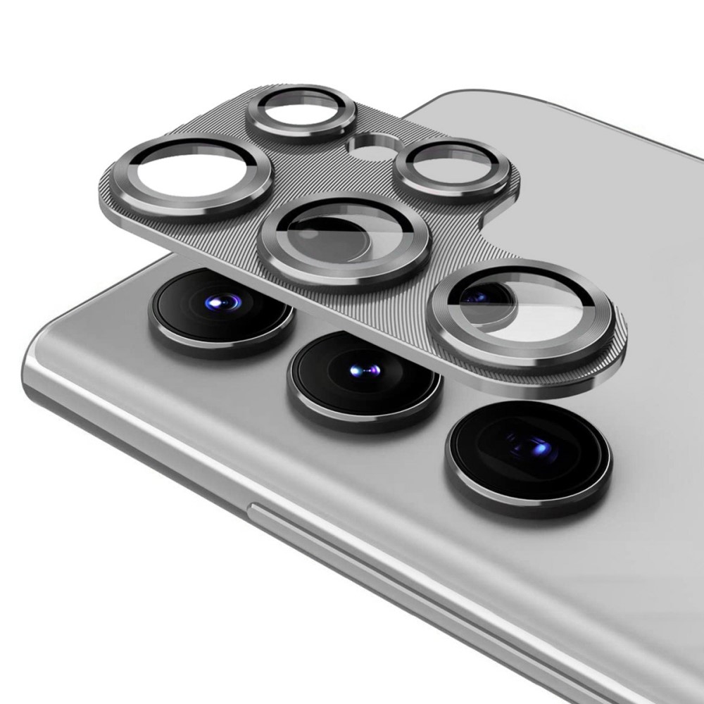 ENKAY ENAKY Galaxy S25 Ultra Linsskydd Aluminium Härdat Glas Grå