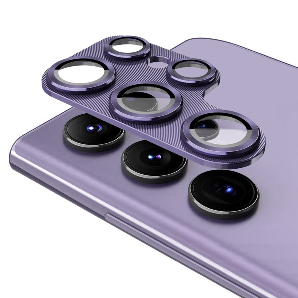 ENKAY ENAKY Galaxy S25 Ultra Linsskydd Aluminium Härdat Glas Grå