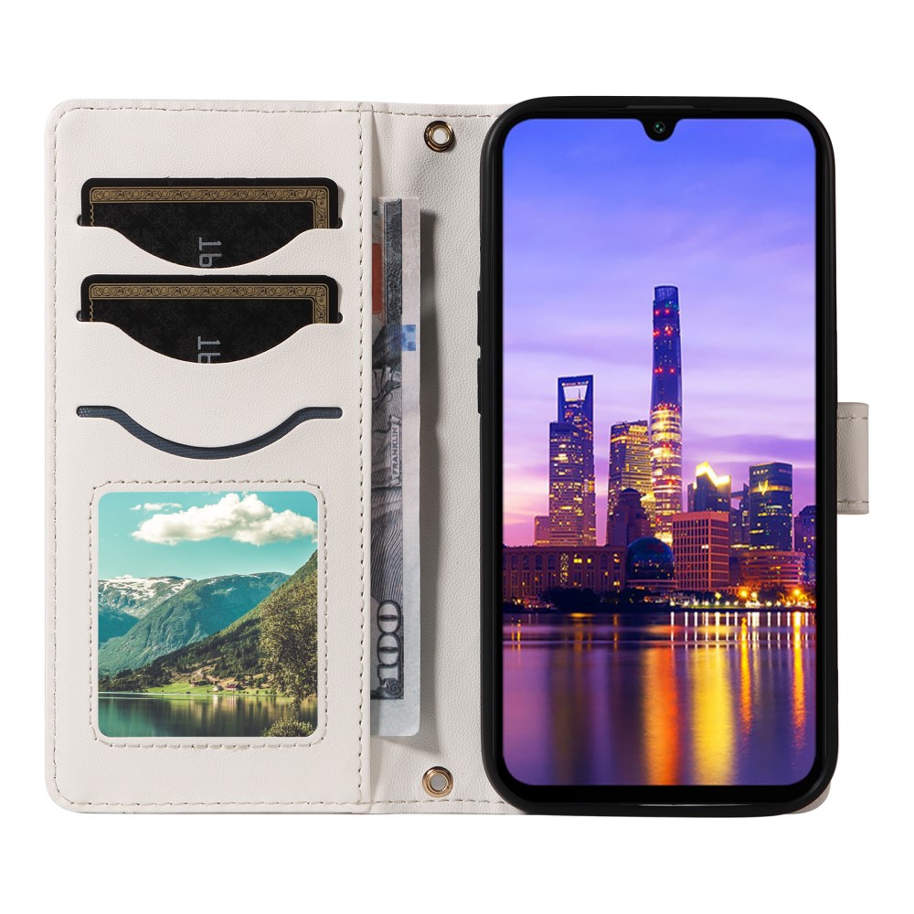  Samsung Galaxy A16 / A26 5G Fodral Rhombus Läder Vit