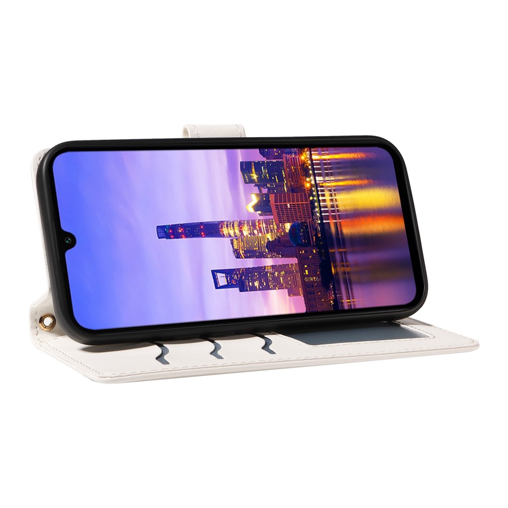  Samsung Galaxy A16 / A26 5G Fodral Rhombus Läder Vit