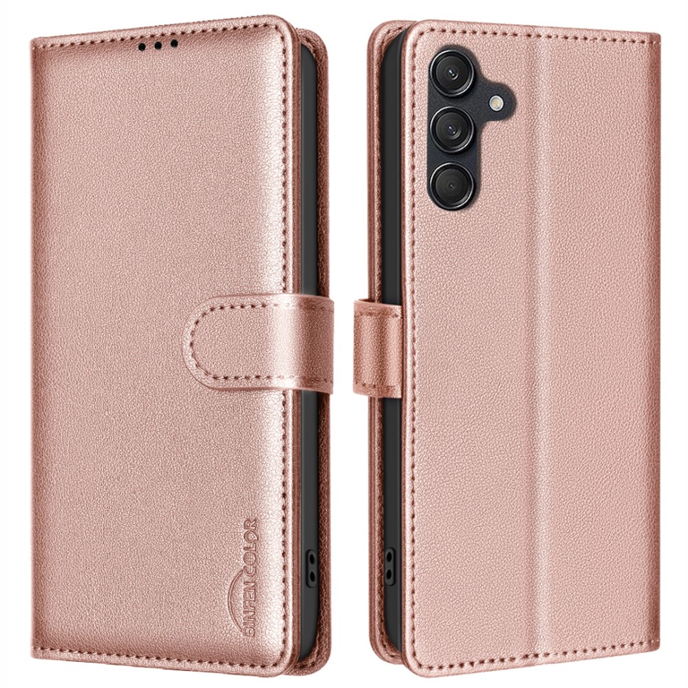  Samsung Galaxy A16 / A26 5G Fodral RFID Läder Roséguld