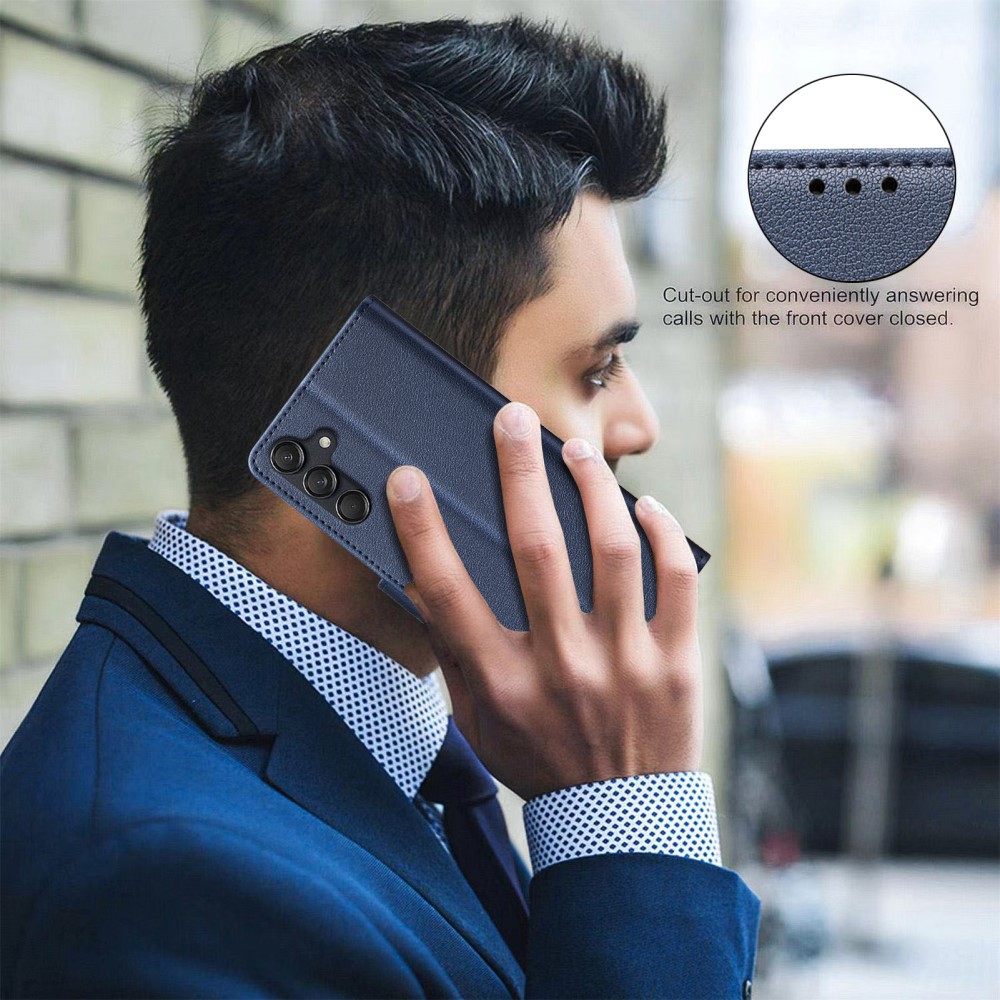  Samsung Galaxy A16 / A26 5G Fodral RFID Läder Blå