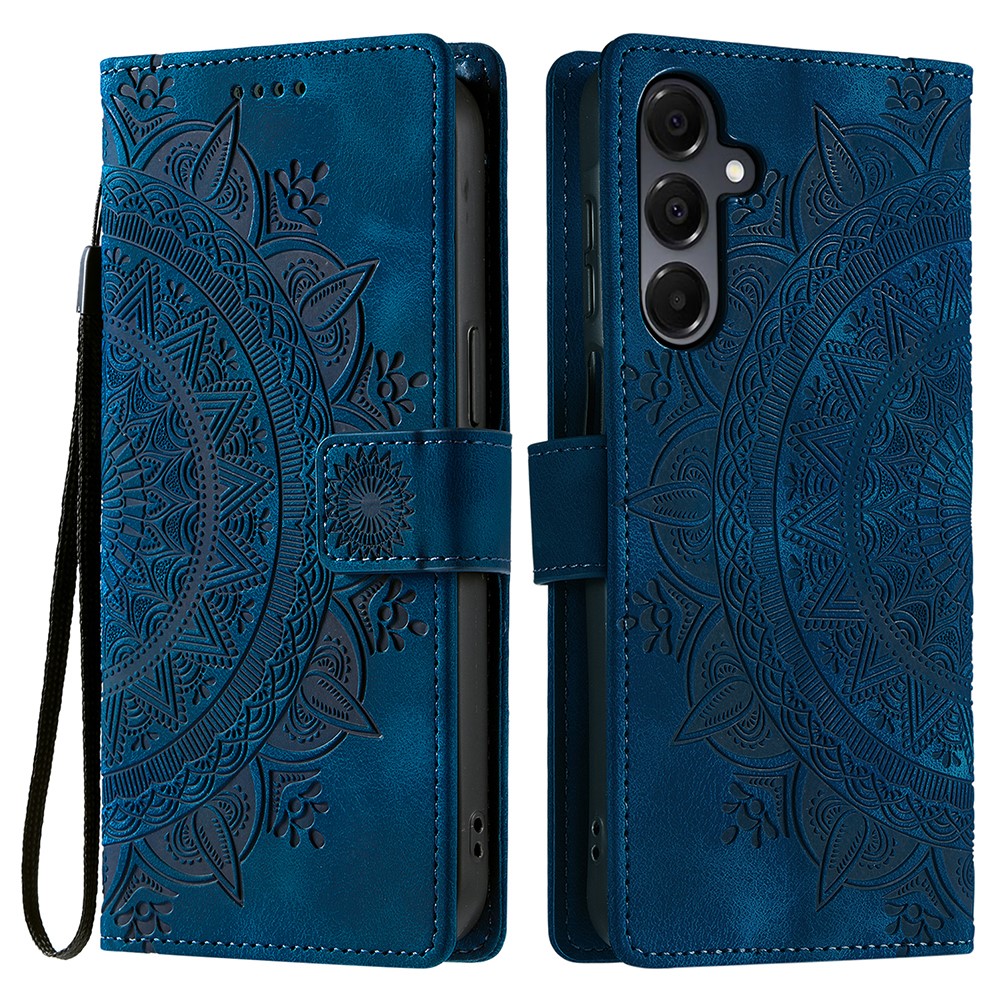  Samsung Galaxy A16 / A26 5G Fodral Mandala Läder Blå