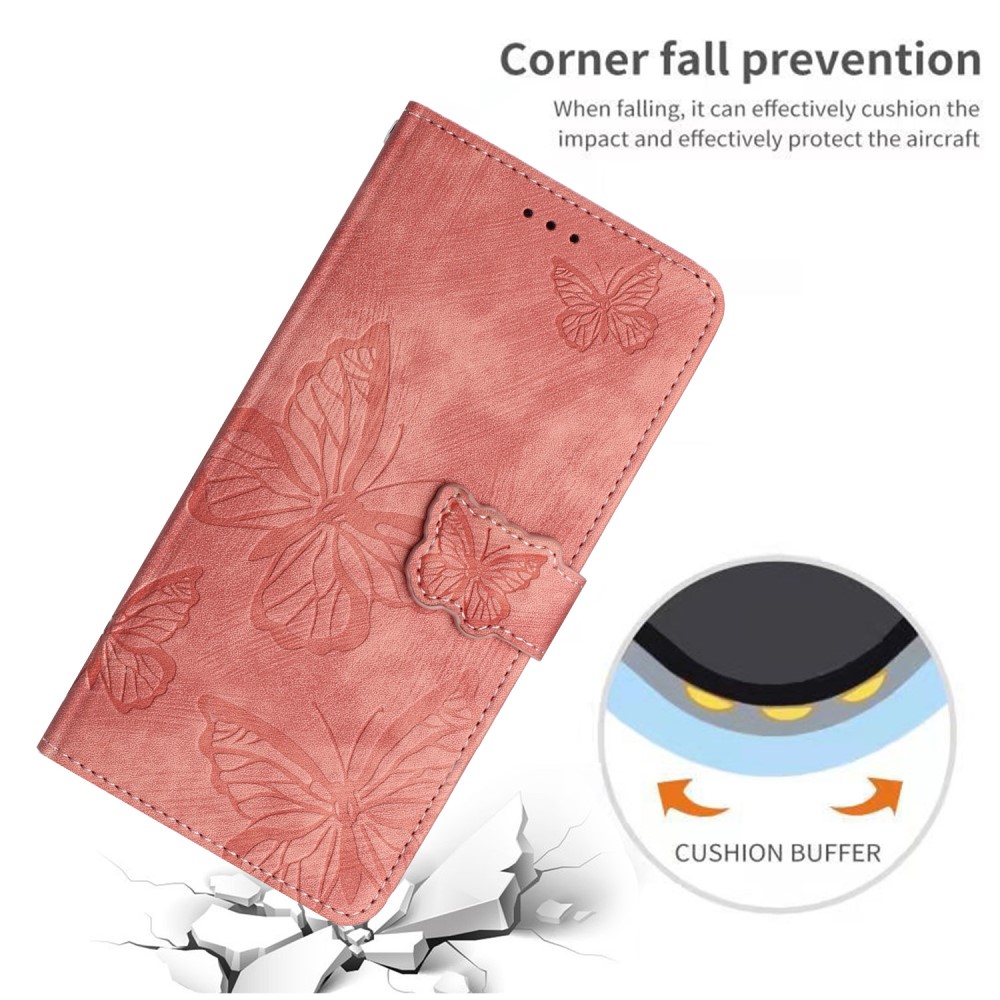 Samsung Galaxy A16 / A26 5G Fodral Fjärilar Rosa