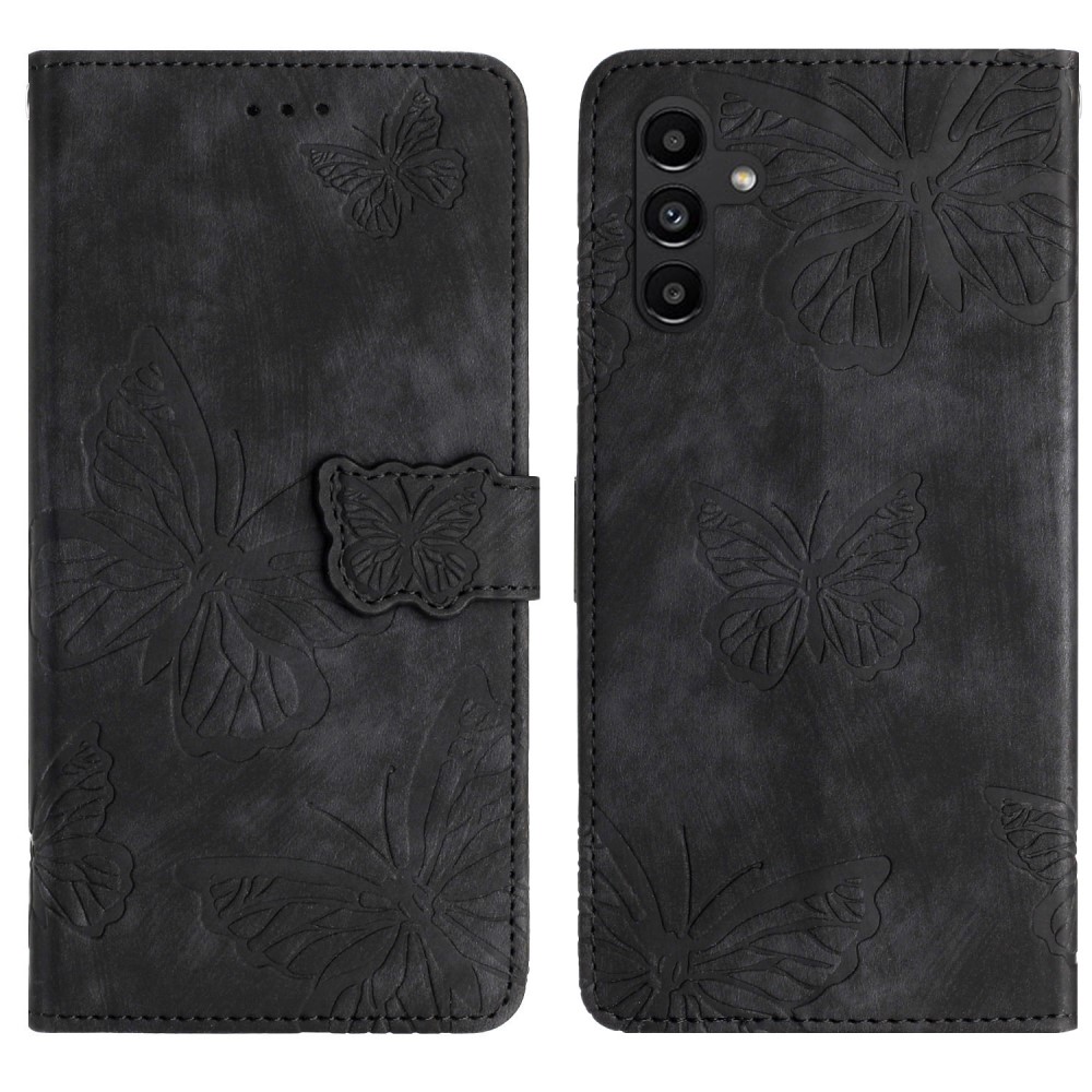  Samsung Galaxy A16 / A26 5G Fodral Fjärilar Svart