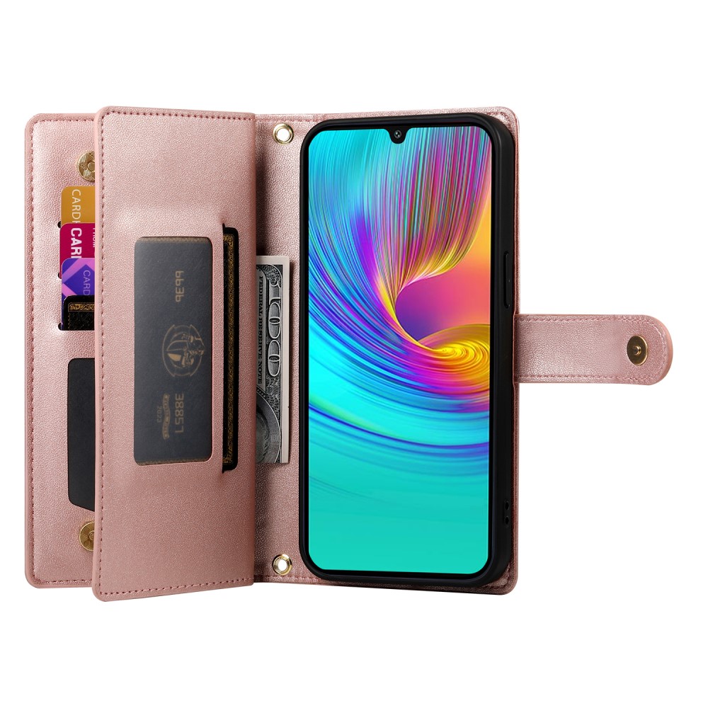  Samsung Galaxy A16 / A26 5G Fodral Med Kortfack Roséguld