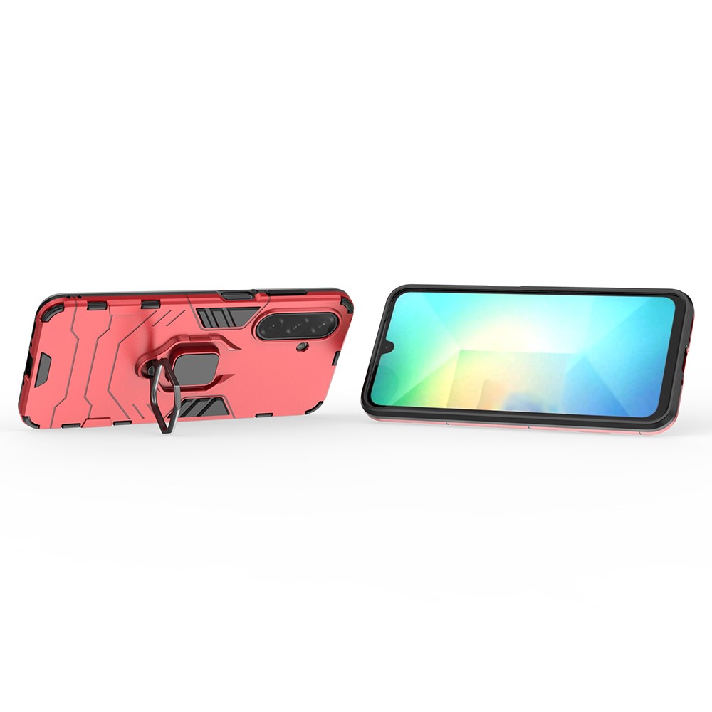  Samsung Galaxy A16 / A26 5G Skal Hybrid Ring Armor Röd