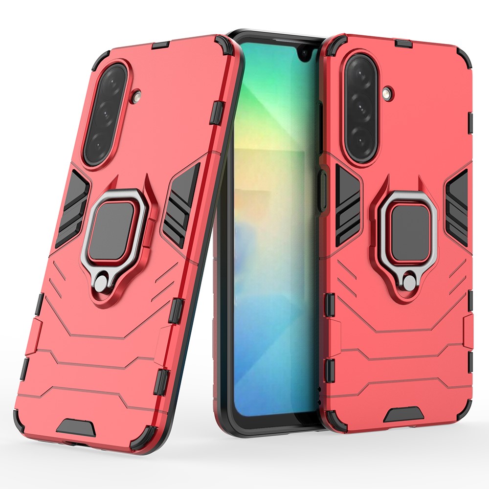  Samsung Galaxy A16 / A26 5G Skal Hybrid Ring Armor Röd
