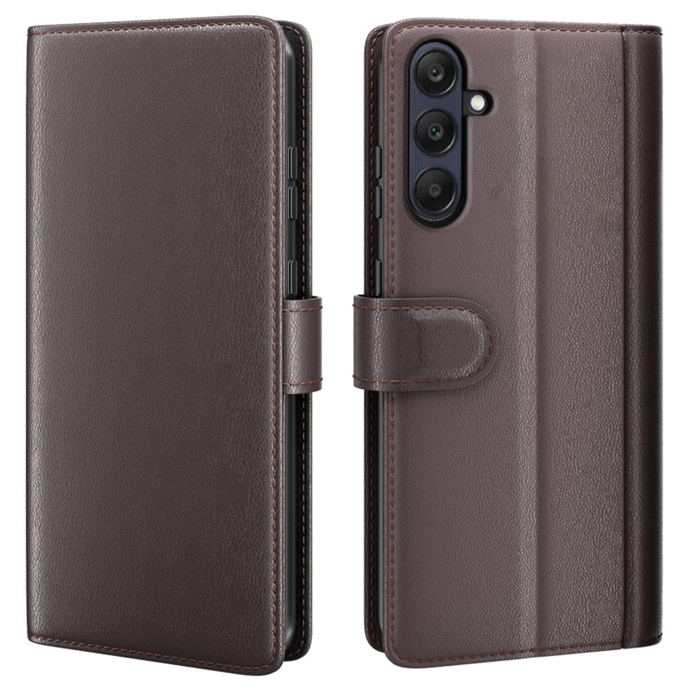  Samsung Galaxy A16 / A26 5G Fodral Premium Äkta Läder Brun