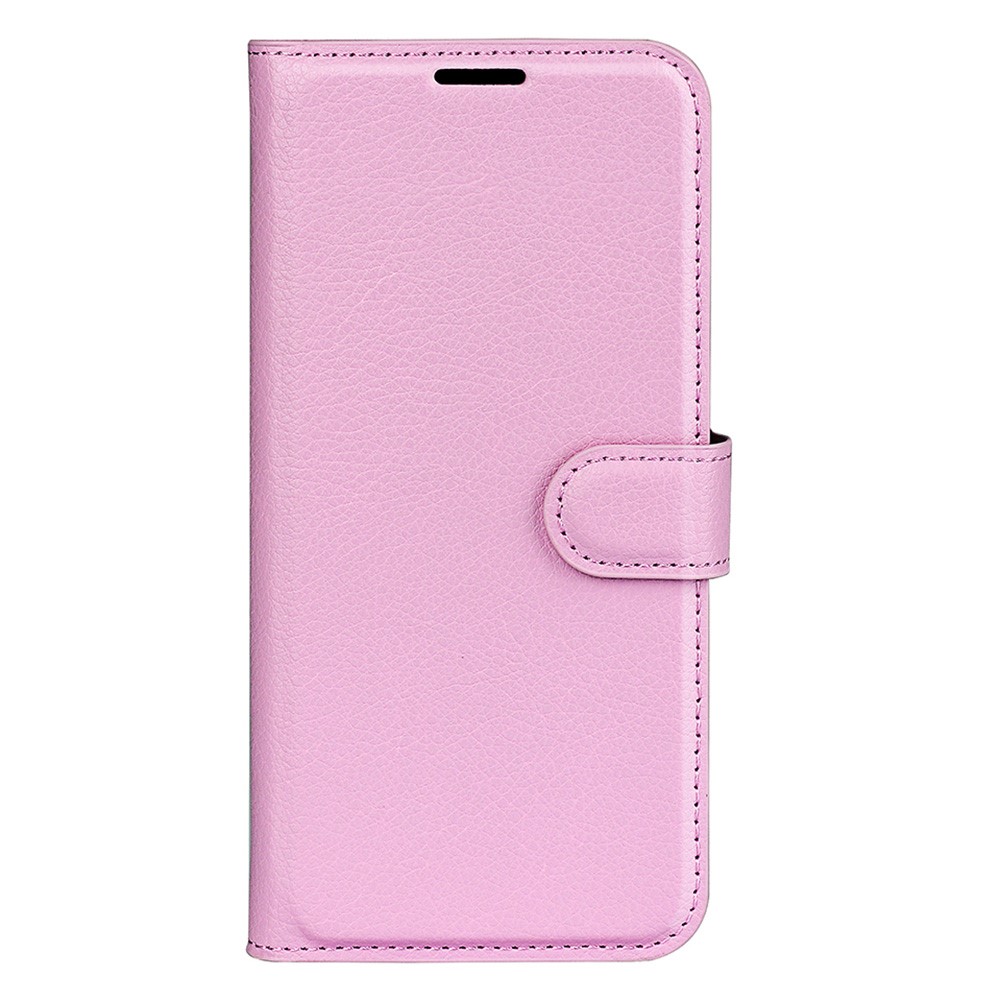  Samsung Galaxy A16 / A26 5G Fodral Litchi Läder Textur Ljus Rosa