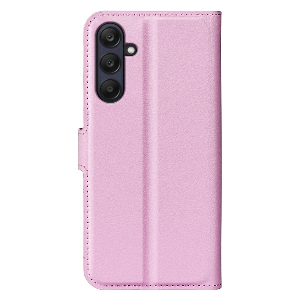  Samsung Galaxy A16 / A26 5G Fodral Litchi Läder Textur Ljus Rosa