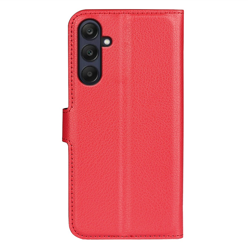  Samsung Galaxy A16 / A26 5G Fodral Litchi Läder Textur Röd
