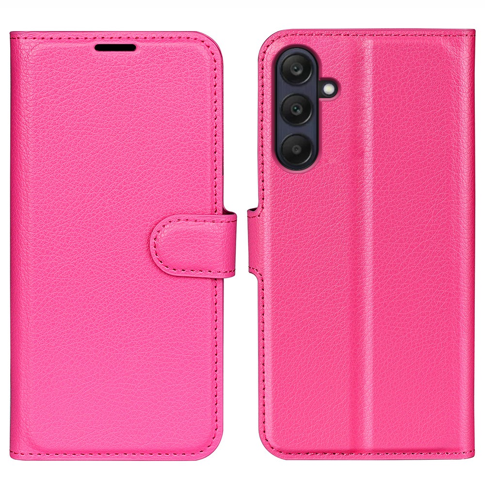  Samsung Galaxy A16 / A26 5G Fodral Litchi Läder Textur Rosa