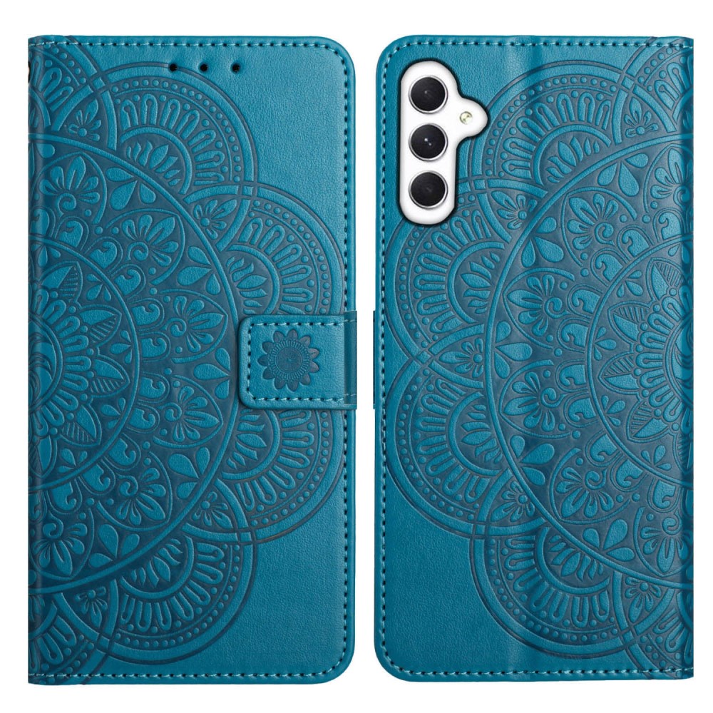  Samsung Galaxy A16 / A26 5G Fodral Mandala Läder Blå