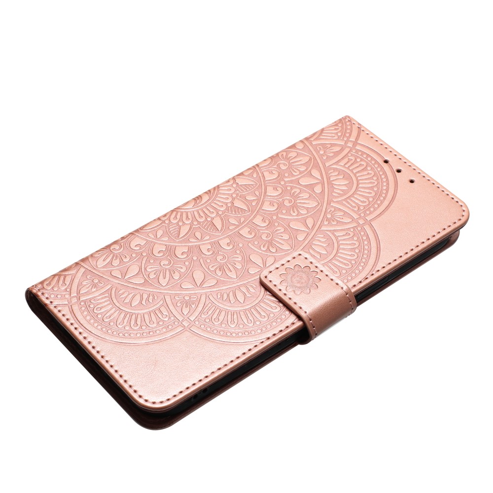  Samsung Galaxy A16 / A26 5G Fodral Mandala Läder Roséguld