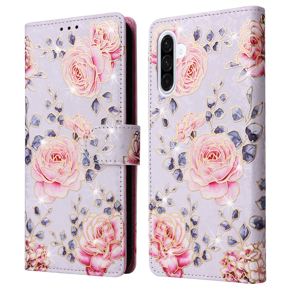  Samsung Galaxy A16/A26 5G Fodral RFID Rosa Blommor