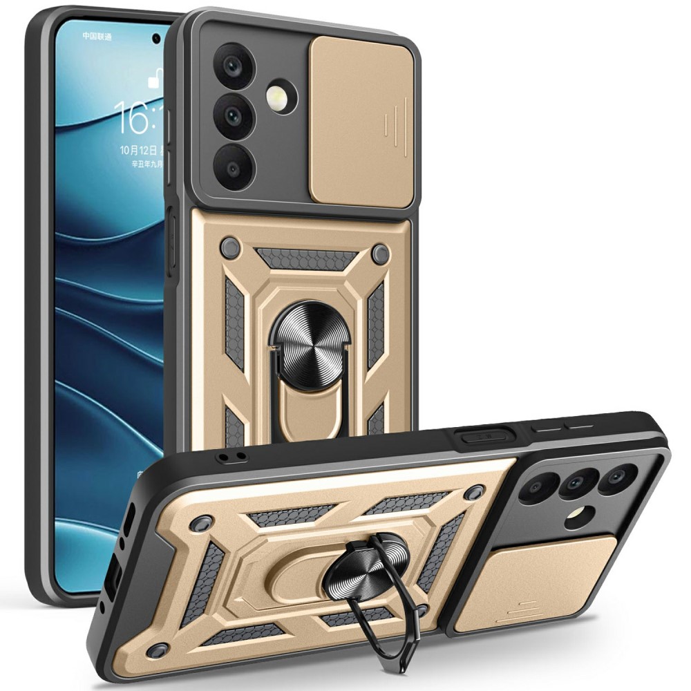  Samsung Galaxy A26 5G Skal CamShield Ring Hybrid Guld