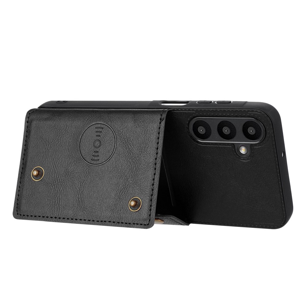  Samsung Galaxy A26 5G Skal Läder Med Kortfack Och Magnet